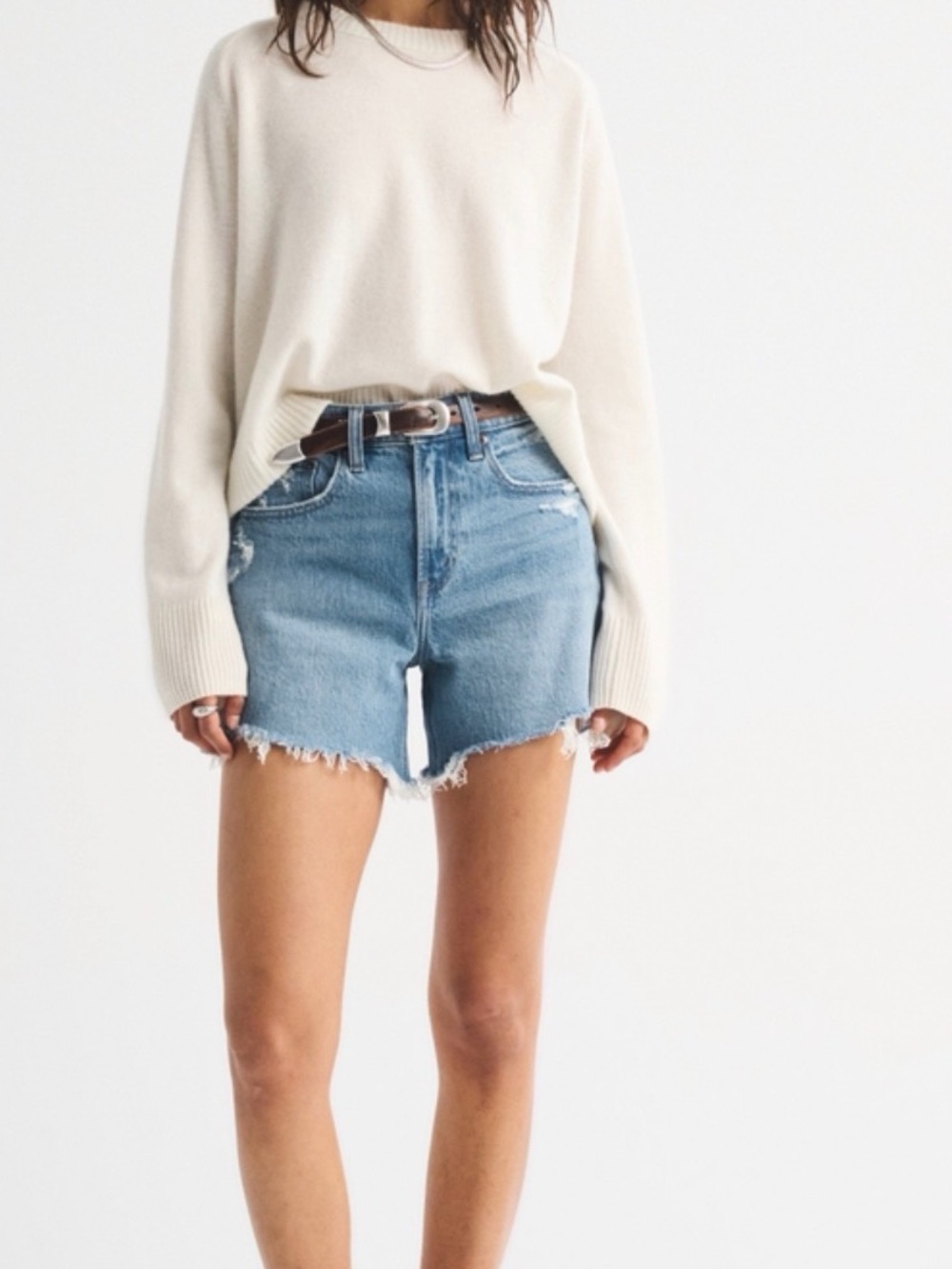 Abercrombie & Fitch denim Dad short, high rise